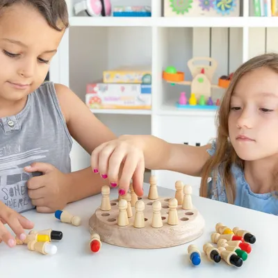 Produktbild von Memory-Schach aus Holz Taeda InnovaGoods 26 Stücke