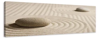 Produktbild von 5704 Zen Sand Stein Leinwandbild 120x40 cm