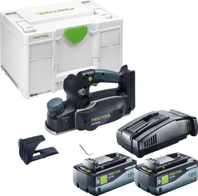 Produktbild von Festool HLC 82 EB-Basic Akku Hobel 18 V 82 mm Brushless + 2x Akku 8,0 Ah + Ladegerät + Systainer