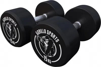 Produktbild von Gorilla Sports 100280-00008-0111, Kurzhantel mit festem Gewicht, Eisenguss, 30 kg, 2 Stück(e)