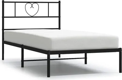 Obrázok produktu pre vidaXL Detská posteľ s čelom kovová čierna 100x190 cm