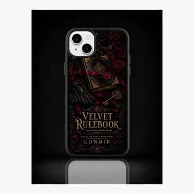 Productafbeelding van iPhone 15 Plus hoesje, telefoonhoesje, beschermhoesje, case met fluweelmotief – LUNØIR ©