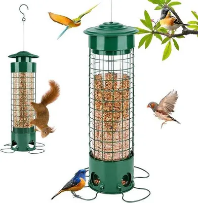 Productafbeelding van 40 cm vogelvoerpaal met landingsstangen voor zaden