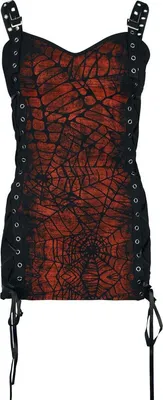 Produktbild von Gothicana by EMP Damen schwarzes Top mit Lochnieten und Schnürung XXL