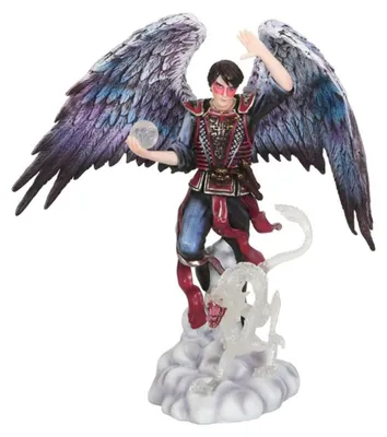 Luft-Elementar-Zauberer-Figur, 23 cm, Harz, handbemalt