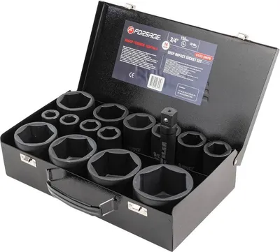 Immagine prodotto di Set di avvitatori a percussione 3/4" esagonali 14 pezzi