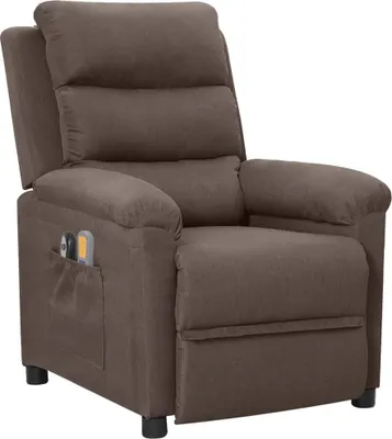Obrázok produktu pre masážne kreslo vidaXL Electric Taupe Fabric