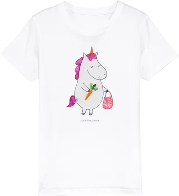 Produktbild von Mr. & Mrs. Panda Kleinkinder T-Shirt Einhorn Vegan 3-4 Jahre (98/104) - Weiß - Geschenk, Gesund Leben, Kleinkind, Teenager, Veganismus, Veganer, essen, Jungen, Rohkost
