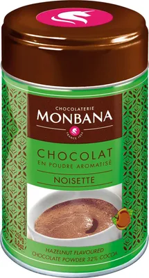 Produktbild von Monbana Flavoured Chocolate Powder Haselnuss, 250g