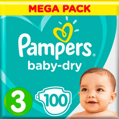 Produktbild von Pampers Active Baby-Dry 81657793, Junge/Mädchen, Windel mit Klebeband, 6 kg, 10 kg, Mehrfarbig, Velcro