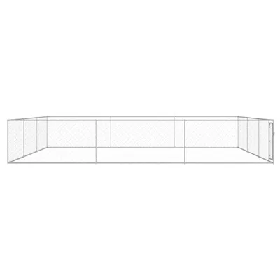 Image de vidaXL Enclos pour chiens d'extérieur Acier galvanisé 6 x 6 x 1 m