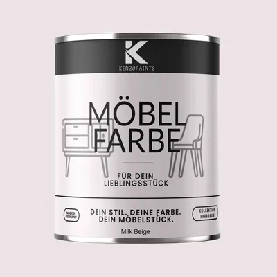 Produktbild von Kenzopaints 750ml Möbelfarbe Möbellack Buntlack Farbraum - Milk Beige