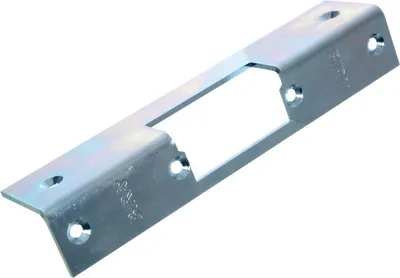 Produktbild von NAJDER Tür-Winkelschließblech universal rechts/links, verzinkter Stahl, für BRIMA-Türöffner, 150x25mm, für symmetrische Türöffner, Perfekt für den Einsatz mit Aluminium-, Stahl- oder PVC-Profilen