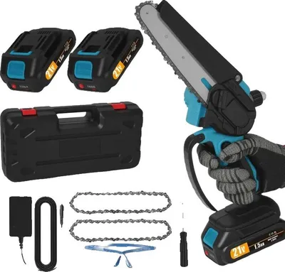 Image de Scie électrique sans fil, design léger, compatible avec deux batteries, système 2 batteries / 1 prise