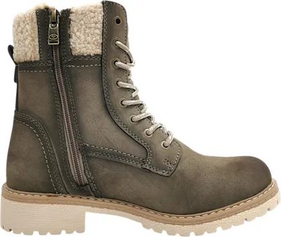 Imagen del producto de Zapatos de mujer de la marca Tom Tailor, tipo bota con cordones y cremallera, color marrón, para uso casual