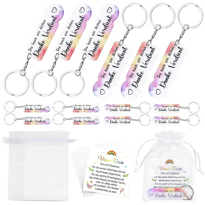 Produktbild von Einkaufswagenlöser Acryl 20er Set mit Beuteln und Karten, verschiedene Farben