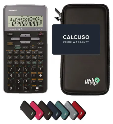 Produktbild von Sharp EL-531TH Grau inkl. WYNGS Schutztasche Schwarz - Wissenschaftlicher Taschenrechner - Basic Set