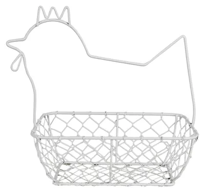 Obrázok produktu pre Košík na vajcia Clayre & Eef 27 cm biely kovový