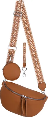 Produktbild von Bauchtasche (BBL-53096) Umhängetasche Crossbody-Bag Kunstleder Italy-Design BROWN