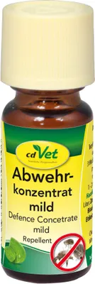 Productafbeelding van cdVet Afweerconcentraat mild, 10 ml, voor honden, vloeistof, verzorgt huid en vacht, geschikt voor puppy's, fles, 10 ml