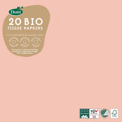 Productafbeelding van Servetten Mellow Rose 3-laags tissue 33 x 33 cm Duni