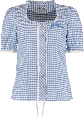 Produktbild von Bluse im klassischen Bavaria-Check mit durchgehender Knopfleiste vorne