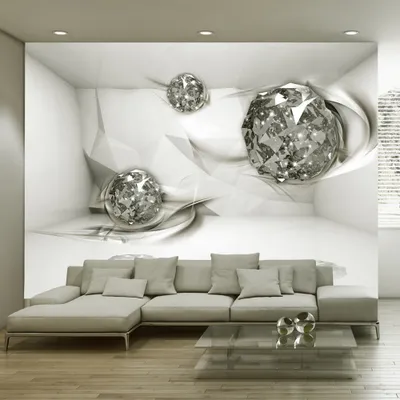 Produktbild von Fototapete selbstklebend Abstrakt 3d Effekt 392x280 cm Tapete Wandtapete Wandbilder Klebefolie Dekofolie Tapetenfolie Wand Dekoration Wohnzimmer - Diamant a-A-0131-a-d