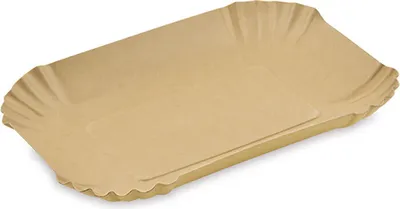 Produktbild von 250 Pappschalen Pommesschalen eckig FF 17,5 x 13 x 3 cm braun – mit Fettbarriere