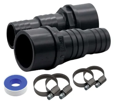 Produktbild von HDmirrorR Schlauchtülle Klebestutzen Schlauchverbinder PVC für Pool und Teich DN 50 x 32/38mm - Set