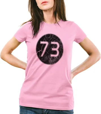 Produktbild von style3 Sheldon Lieblingszahl 73 Damen T-Shirt, Farbe:Pink, Größe:L