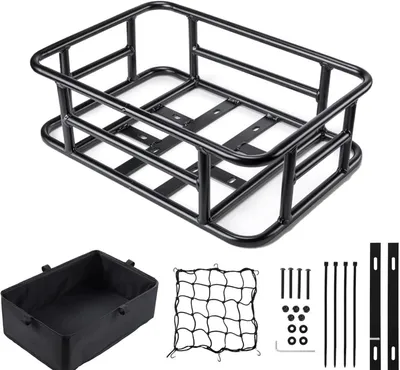 Productafbeelding van Fietsmand achter afneembaar - 43 x 33 x 15,5 cm - Zwart