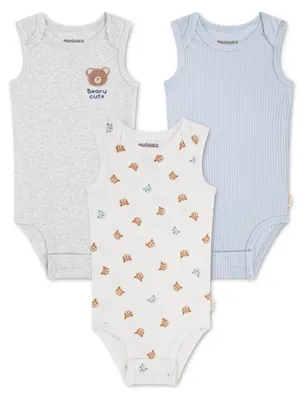 Zdjęcie produktu dla HUGGIES, body dla chłopca (3 sztuki), kolor szary