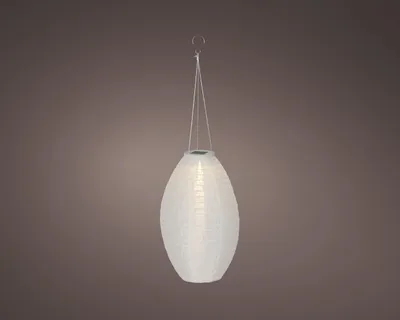 Immagine prodotto di Lanterna solare a LED Lampion 22x33 cm Nylon Bianco / Bianco caldo Decorazione per esterni