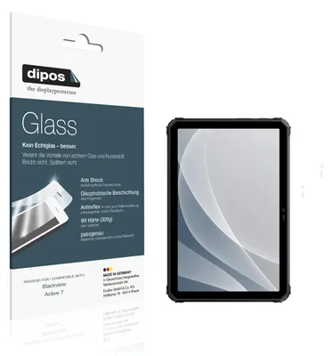 Produktbild von 2x Schutzfolie für Blackview Active 7 matt - Anti-Shock 9H Folie dipos Glass Kunststoffglas