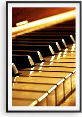Produktbild von Gerahmtes Poster - Schwarzer Rahmen - Klavier Musik Konzert - 61x91,5 cm - Wand Bild - Wanddeko - Wandbilder - Kunstposter - Wandposter - Bilderrahmen - Bilder - Kunstdruck - Wandbild P2BPA61x91-2200
