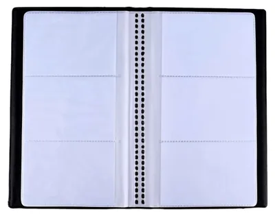 Produktbild von Visitenkartenaufbewahrung, Visitenkartenmappe für 240 Karten, Visitenkartenhalter für Kreditkarten, Sparkarten und Kleinkarten, schwarzes Ledergehäuse