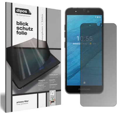 Produktbild von Blickschutzfolie für Fairphone 3 Plus matt Schutzfolie Folie Display Schutz dipos