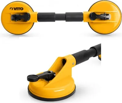 Image de Ventouse de carrelage Double Ø 115 mm Levage 80 Kg Longueur 41cm VITO