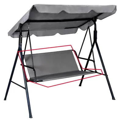 Produktbild von Sitzbezug für Gartenschaukel, Abdeckung für Gartenstuhl, 2-/3-Sitzer (Grau, 138 x 50 x 50 cm)