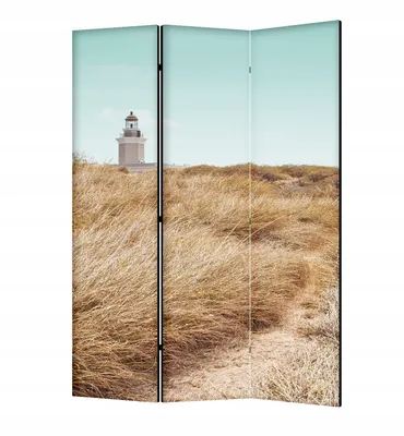Produktbild von framed concept - Paravent Raumteiler Holz 135x172 cm, 3-teilig beidseitig, Sichtschutzwand
