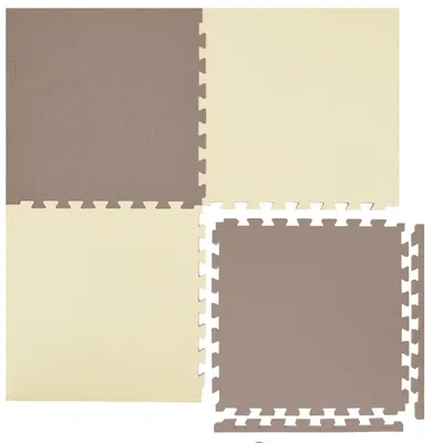 Produktbild von 2,5cm dicke Fitnessmatte 4er Set 50x50cm Bodenschutzmatte Gym Matte Puzzlematte