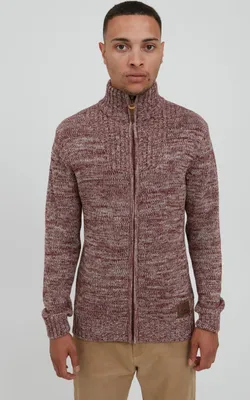 Produktbild von SOLID SDPomeroy Herren Strickjacke Cardigan Grobstrick Pullover mit Stehkragen Reißverschluss 100% Baumwolle Regular fit