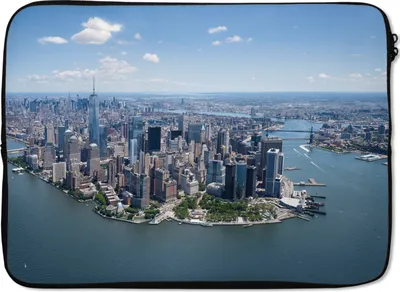 Produktbild von MuchoWow® Laptop Hülle 13 Zoll New York - USA - Skyline Laptoptasche - Laptophülle - Sleeve - Rundumschutz