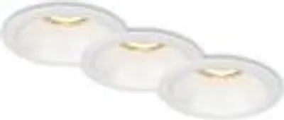 Produktbild von LED Einbauleuchten 3er Set GU10 Decken Spots Versenkte Fassung IP23 9,5cm Weiß