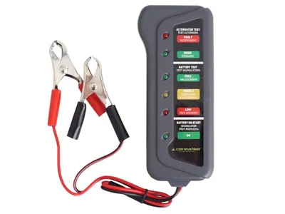 Produktbild von Batterie- und Lichtmaschinenprüfgerät 12V, mit Krokodilklemmen