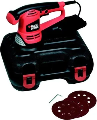 Image de Ponceuse Excentrique BLACK+DECKER KA191EK-QS, 480W, 125mm, 3 Abrasifs + Mallette