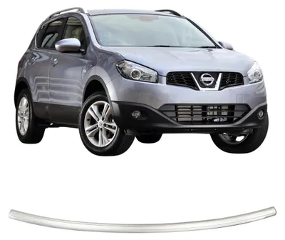 Imagen del producto de Cubierta de parachoques cromada de acero inoxidable para Nissan Qashqai, modelos desde 2007 hasta 2014
