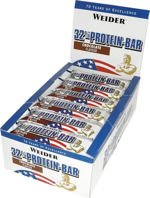Produktbild von Weider 32% Protein Bar (12x60g) Chocolate - Riegel - Protein-Riegel