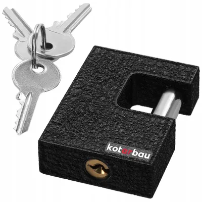 Produktbild von GERDA IRON LINE KZT Vorhängeschloss mit 60 mm Bügel aus Gusseisen, schwarz, Box