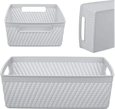 Zdjęcie produktu dla KADAX koszyk pojemnik prostokątny 24x17,5x7,5cm jasnoszary